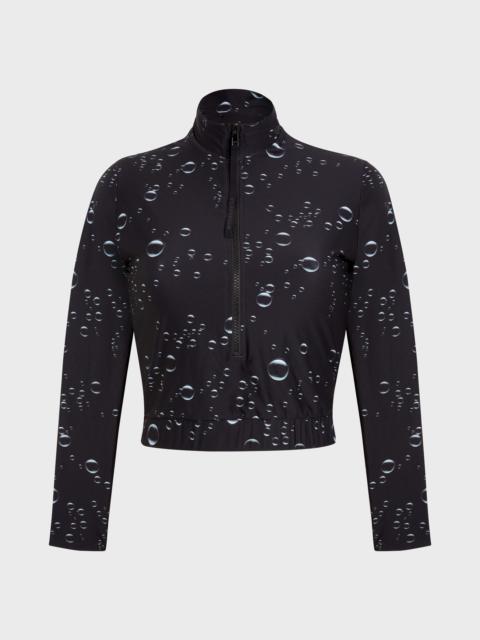 Vilebrequin WOMEN FULL ZIP CROP TOP RASHGUARD BUBBLE 3D