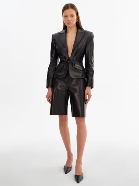 LAMARQUE WILEY | Belted Leather Blazer