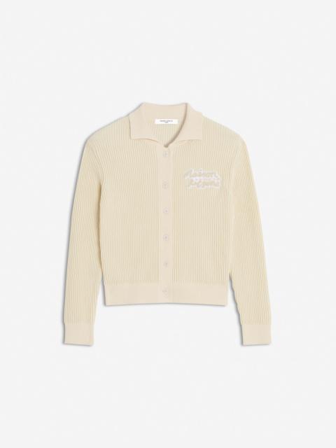 Maison Kitsuné MAISON KITSUNE HANDWRITING RIBBED COMFORT CARDIGAN