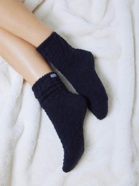 Splendid Navy Cozy Fuzzy Cable Socks