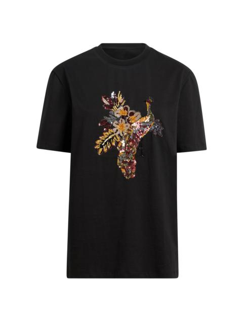 Etro Embroidered Cotton T-Shirt black
