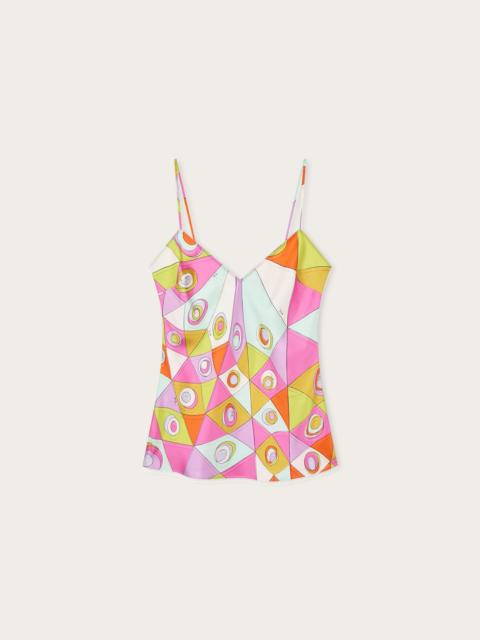 PUCCI OCCHI PRINT SILK TOP
