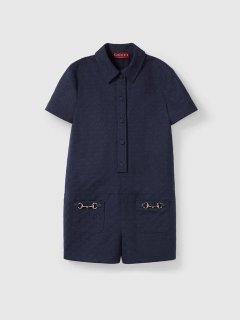 GUCCI GG canvas jumpsuit with Horsebit