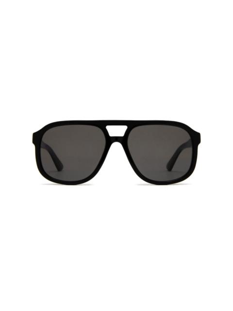 GUCCI logo-plaque pilot-frame sunglasses