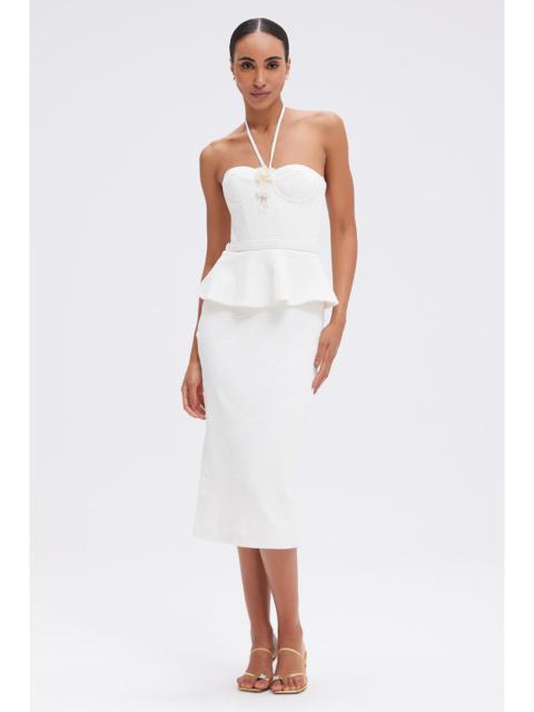 BREEZE JACQUARD CORSET MIDI DRESS