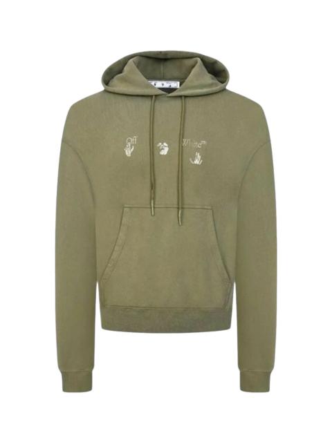 Off-White Big Logo Skate Hoodie "Green" 212607M202013
