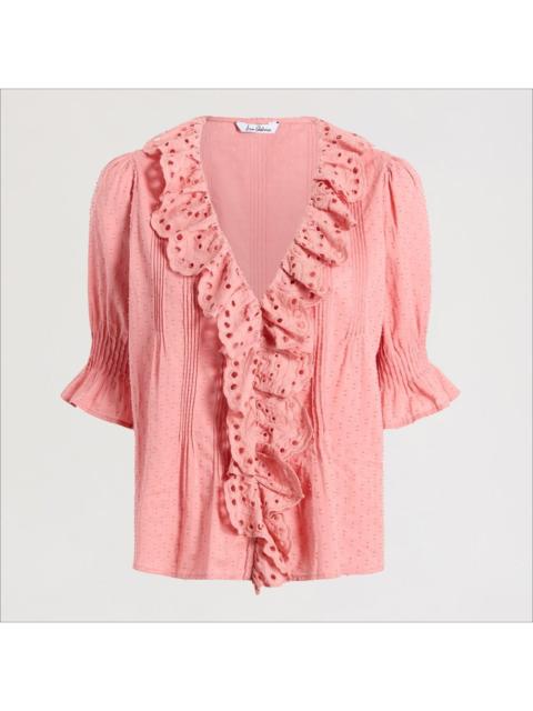 Sam Edelman Short Sleeve Flounce Top