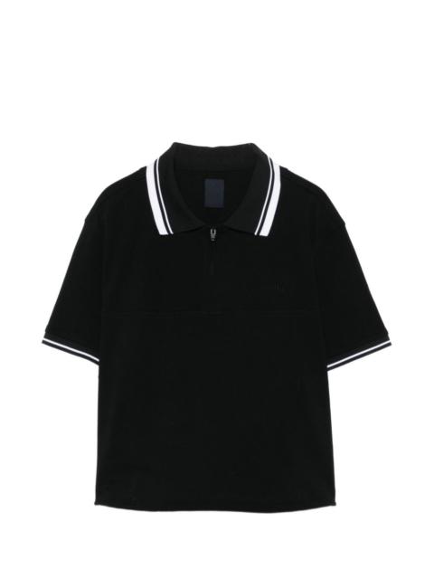 JUUN.J zip-fastening stipped polo shirt