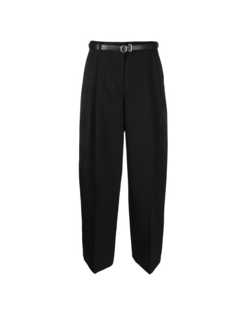 Jil Sander belted wide-leg wool trousers