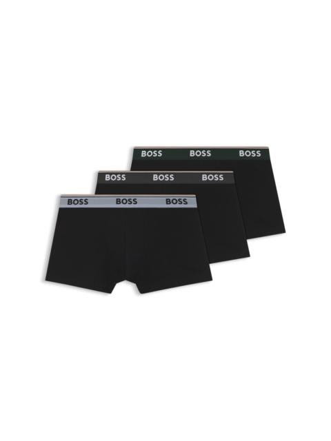 BOSS THREE-PACK STRETCH-COTTON TRUNKS