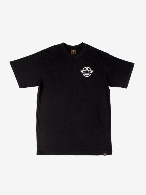 Iron Heart IHPT-001-BLK 6.5oz Printed Loopwheel Crew Neck T-Shirt - Black
