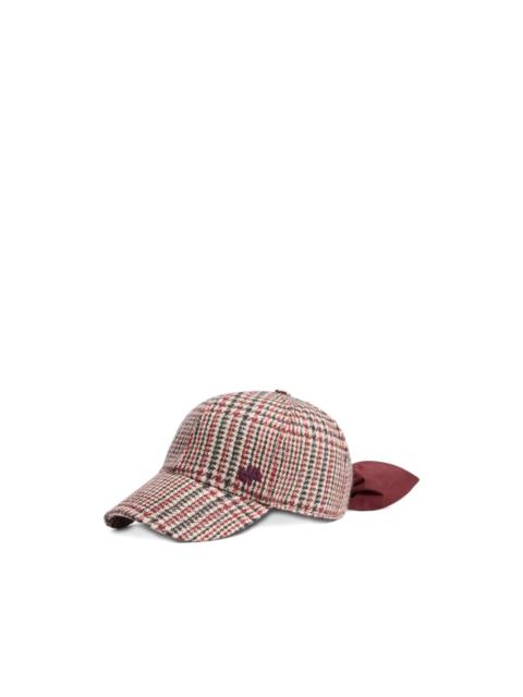 PATOU houndstooth wool baseball cap
