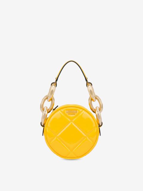 Moschino MAXI CHAIN QUILTED ROUND BAG