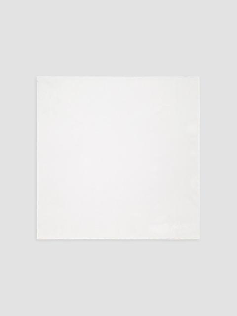 Brioni Men's Hand Rolled Pocket Square - White