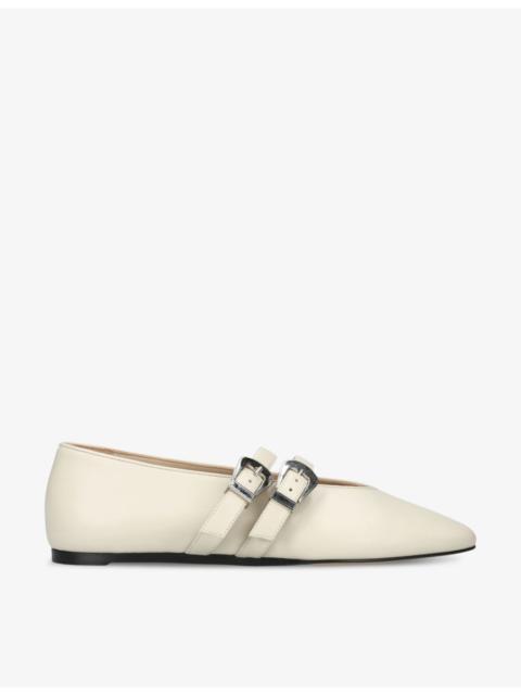 LE MONDE BÉRYL Claudia double-strap leather flats