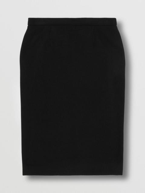 Burberry Technical Wool Felt Pencil Skirt