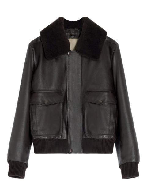 Lemaire fur-collar leather jacket