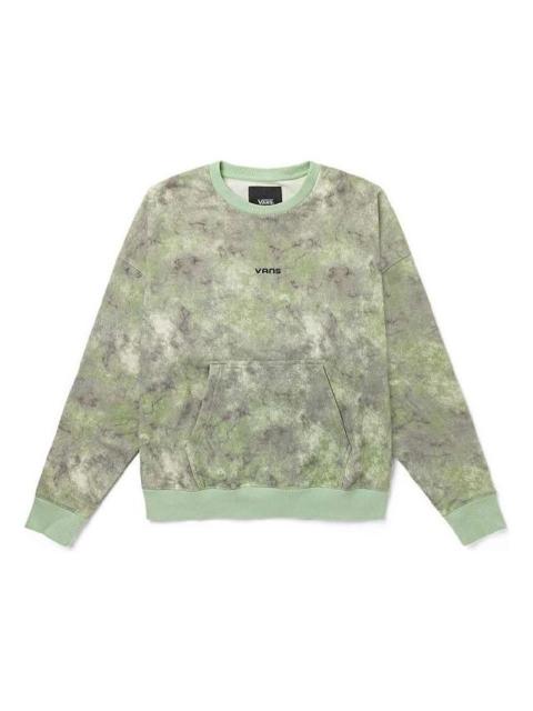 Vans 밴 동점 염료 느슨한 둥근 목 Pullover 두 작풍 녹색 VN0A5H8UYAN
