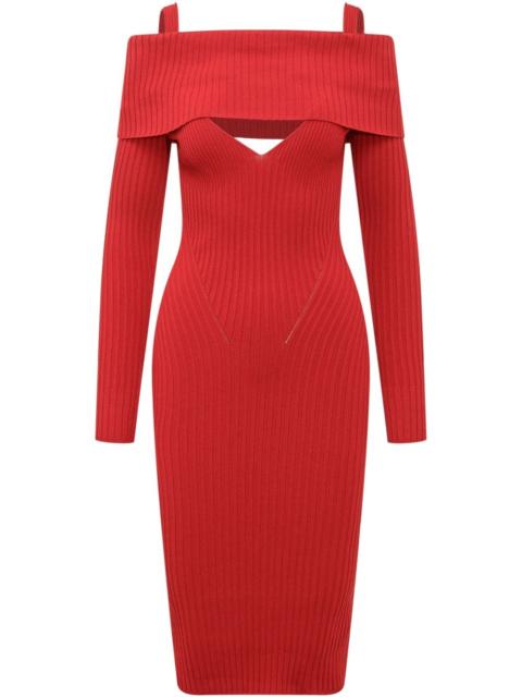 ANDREĀDAMO ribbed midi dress