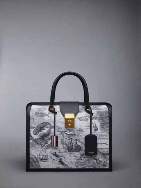 Thom Browne Nautical Toile Canvas Leather Frame Mr. Thom Bag