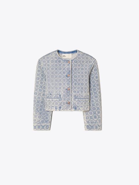 TORY BURCH T Monogram Denim Jacket