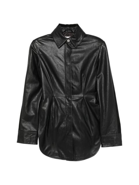 Sportmax SpsCoccole paneled leather jacket