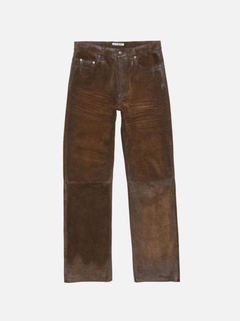Acne Studios Suede trousers - Coffee brown