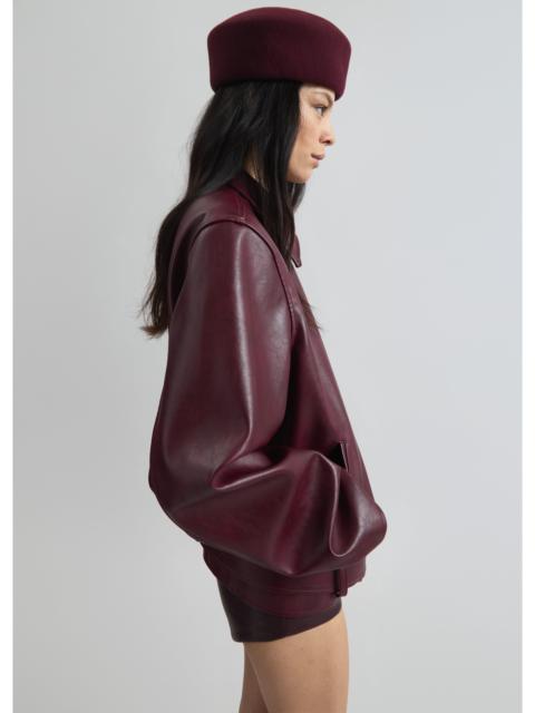 The Frankie Shop Noxley Pillbox Hat - Burgundy