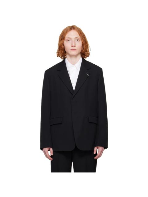 Jil Sander Black Sharp Wool Gabardine Blazer