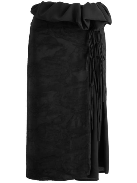 Dries Van Noten Dries Van Noten Sebia Floral-jacquard Moiré Midi Skirt