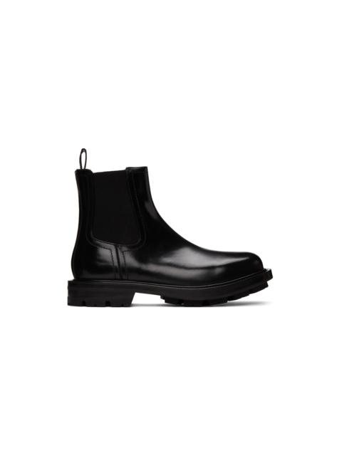 Alexander McQueen Black Leather Chelsea Boots