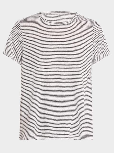 EILEEN FISHER Striped Organic Linen Jersey T-Shirt