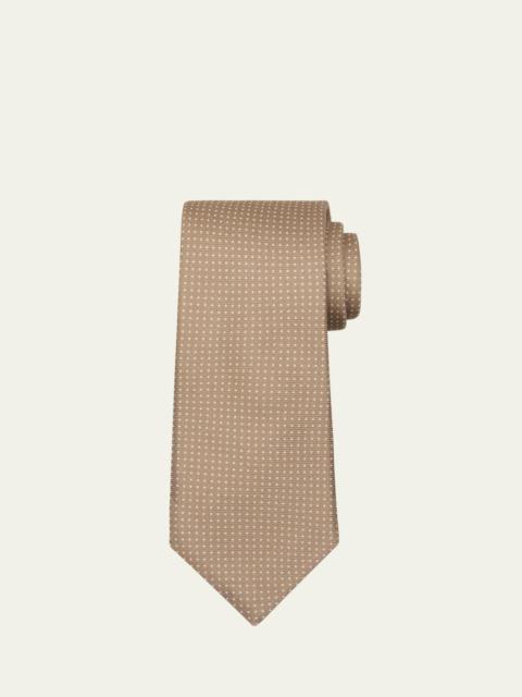 Men's Cashmere-Silk Pindot Tie