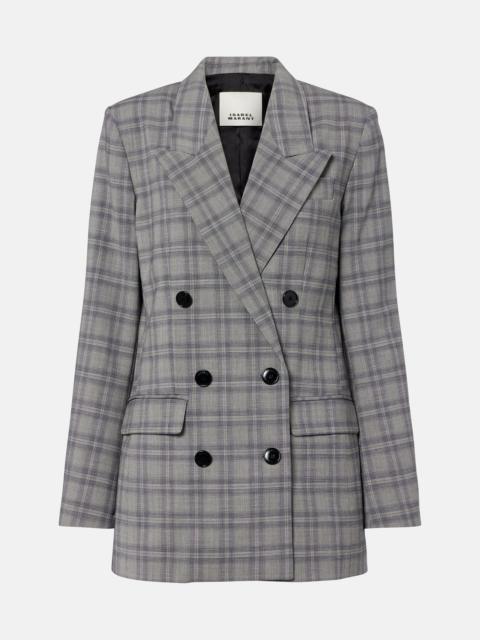 Isabel Marant Jevima Prince of Wales check wool-blend jacket