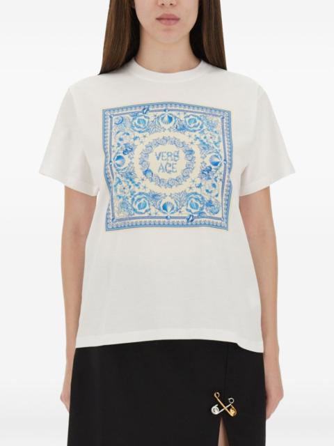 VERSACE square-print T-shirt
