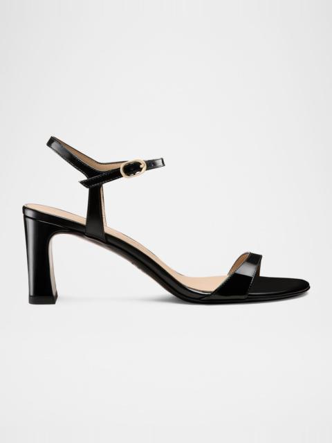 Stuart Weitzman Babette Patent Ankle-Strap Sandals