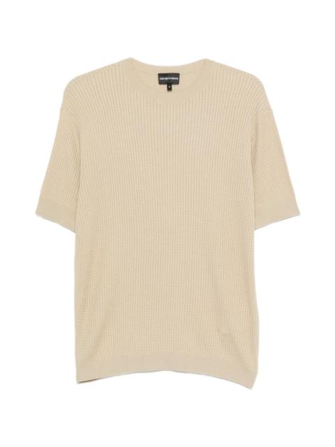 EMPORIO ARMANI knitted short-sleeve sweater