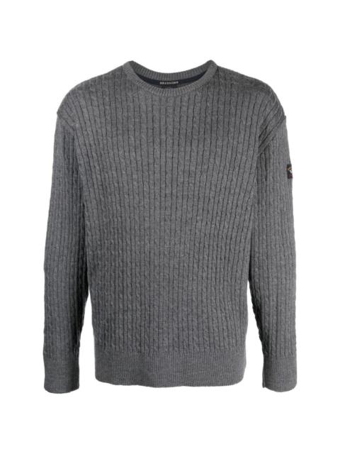 virgin-wool cable-knit jumper