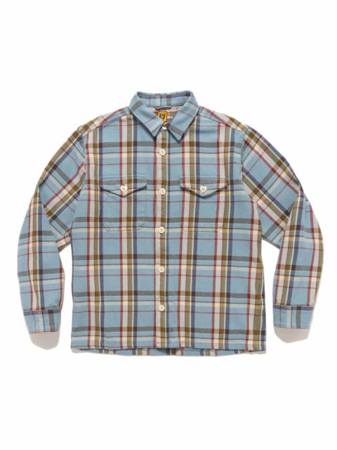 Human Made Check Shirt Blue