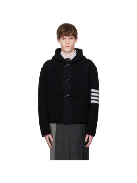 Thom Browne Black Intarsia 4-Bar Boiled Merino Wool Jacket