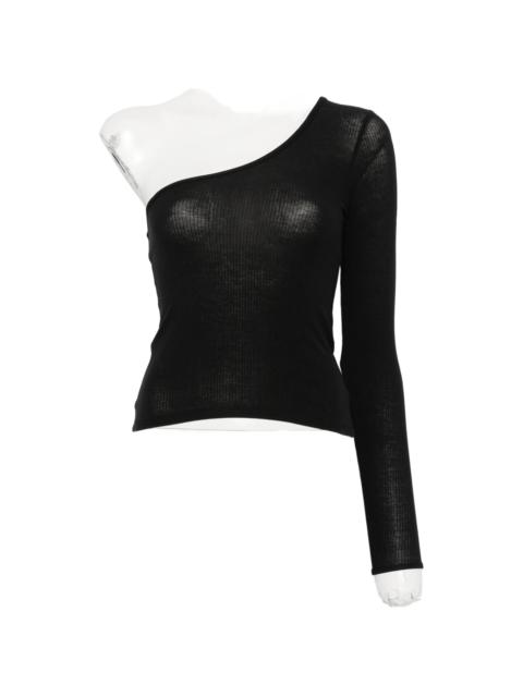 BASERANGE Baserange One-shoulder Ribbed-knit Top