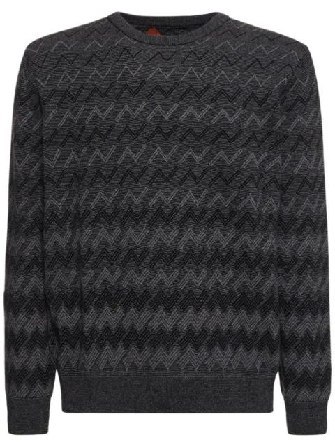 Monogram cashmere knit sweater