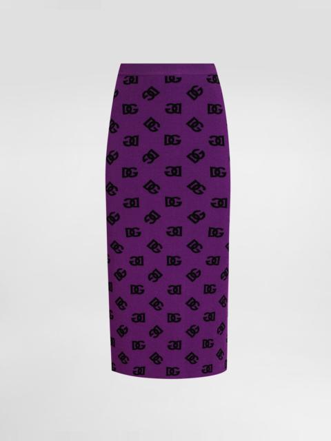 Dolce & Gabbana Jacquard skirt with slit