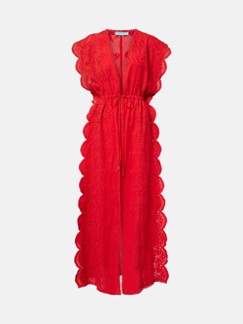MELISSA ODABASH Talitha broderie anglaise cotton kaftan