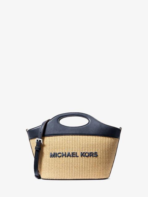 MICHAEL KORS Tatum Medium Woven Convertible Crossbody Bag