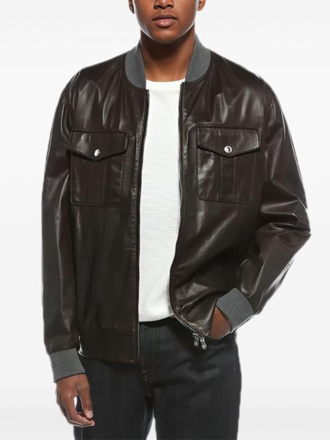 Brunello Cucinelli flap-pocket leather jacket