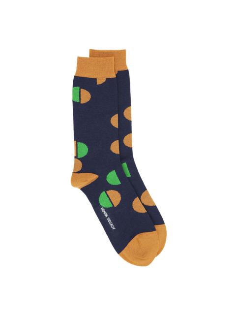 HENRIK VIBSKOV DOT SOCKS HOMME - DOT NAVY BISCUIT