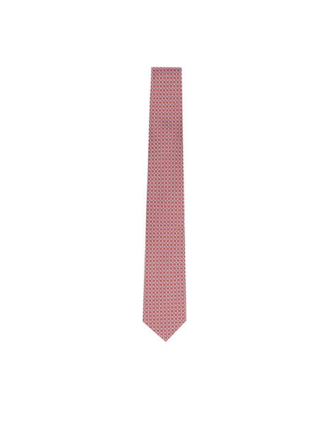 FERRAGAMO Gancini-print silk tie