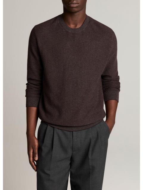 Vince Geo-Jacquard Wool-Blend Crew Neck Sweater