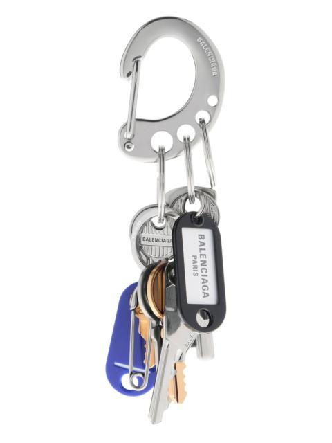 BALENCIAGA Men's Old School Bag Charm/Keychain - Silver Gold